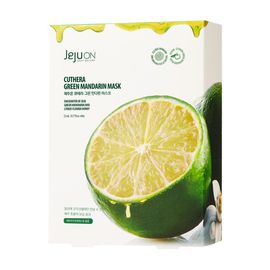 [JEJUON] Jejuon Cuterra Green Tangerine Mask Pack 23mL x 8 Sheets Vitamin C Antioxidant Patch_Organic Jeju Green Tangerine, Citrus Honey, Aloe Vera Leaf_Made in Korea